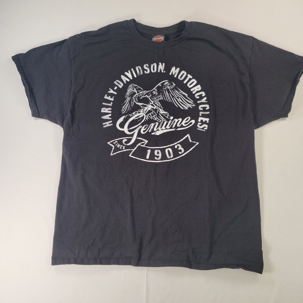 Harley Davidson Richmond VA Eagle Graphic T Shirt Black Biker Motorcycle USA M?